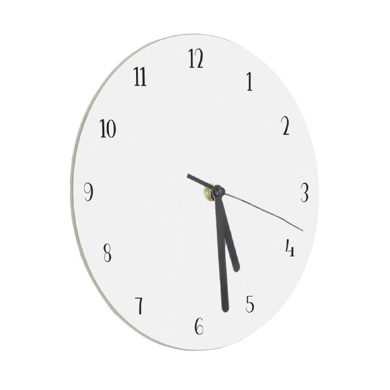 Reloj redondo con vidrio
